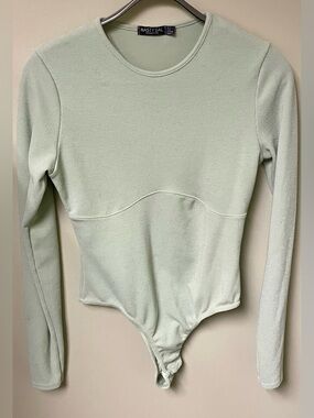 NWOT Nasty Gal Mint Long-Sleeve Bodysuit— Size 8